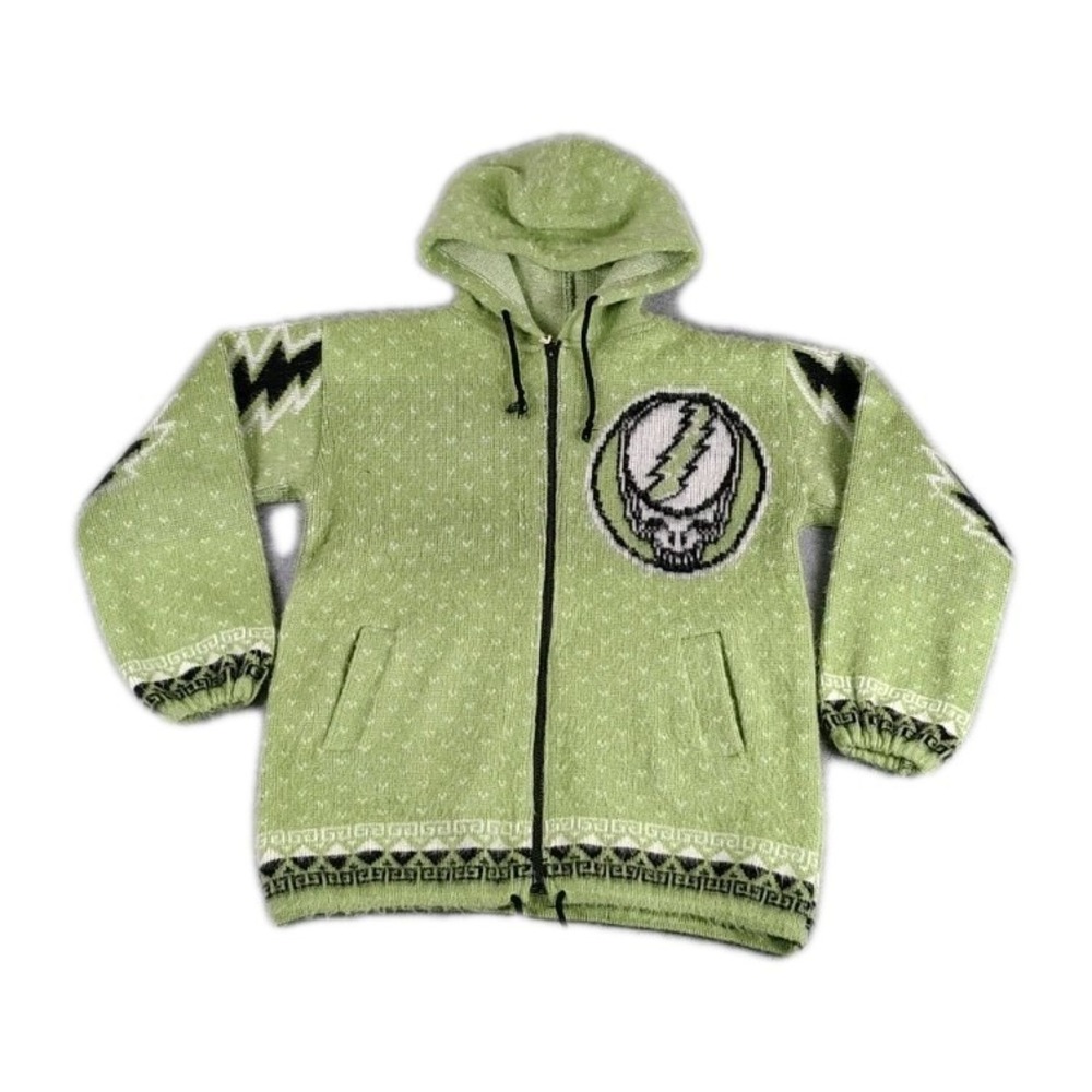 Grateful Dead Full Zip Steal Your Face Skull Jacket Women's Small Multi Color